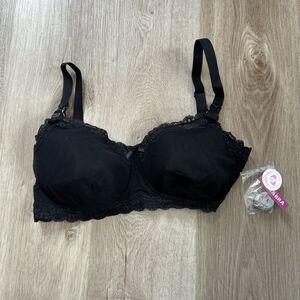 Simple Wishes SuperMom Nursing Pumping Maternity Bra Black 36DD Style 116005 NWT